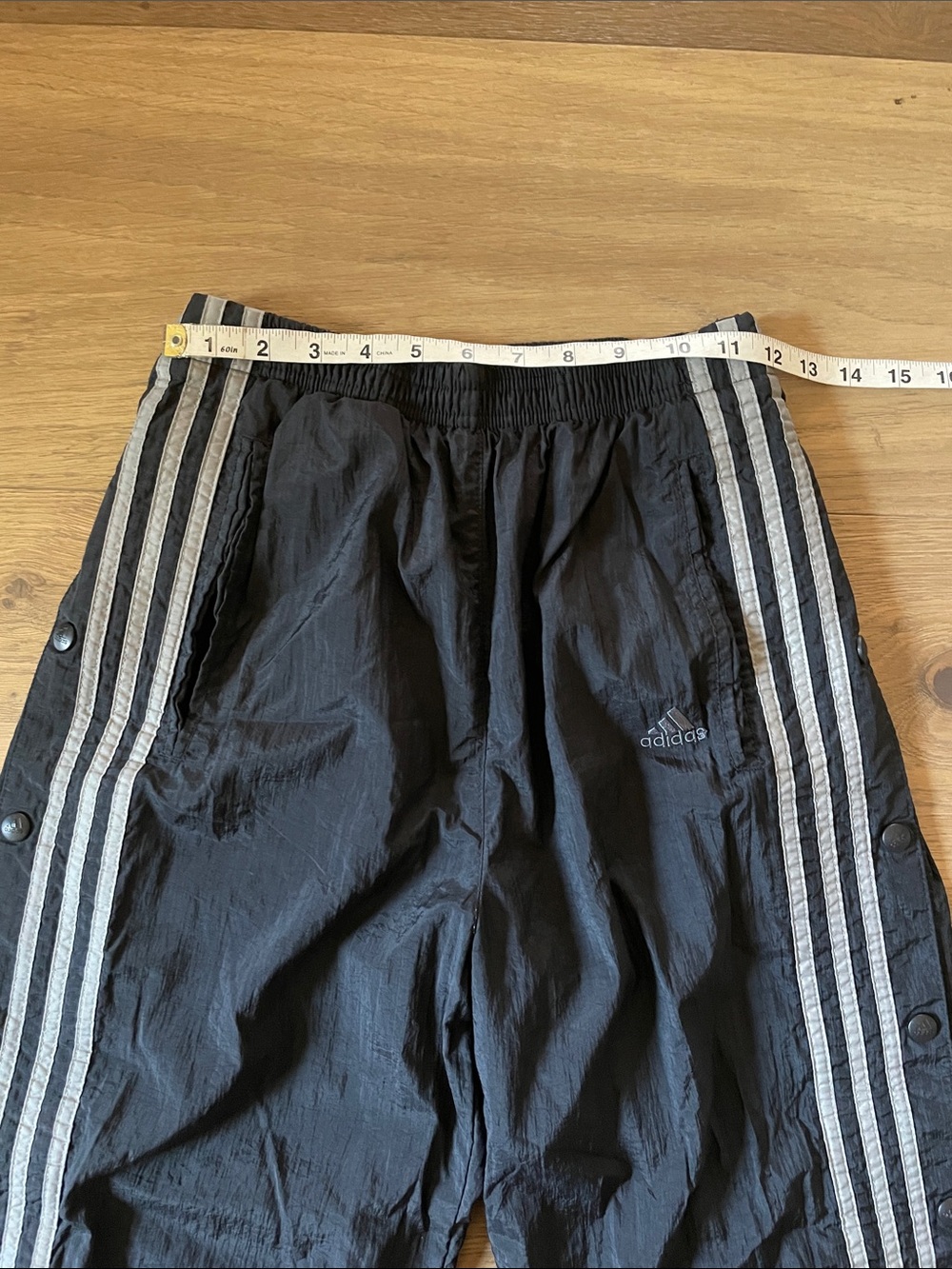 Vintage Adidas Three Stripped Tear Away Snap Pant Size Small - Picture 11 of 13